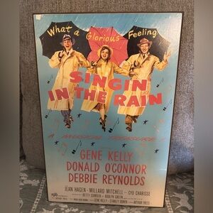 “Singin in the Rain” wood Frame. 1985 Radio Days